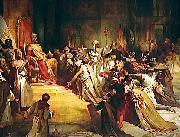 Henri Decaisne Baldwin of Flanders is crowned Latin Emperor of Constantinople France oil painting artist